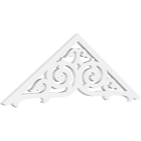 Ekena Millwork Pitch Athens Architectural Grade PVC Gable Pediment, 48"W x 8"H x 1"P (4/12) GPP048X008X100ATH